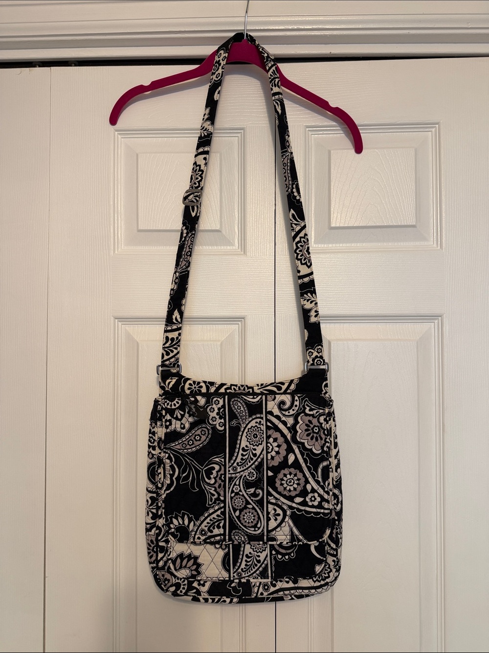 Vera Bradley Black and White Paisley Crossbody Bag